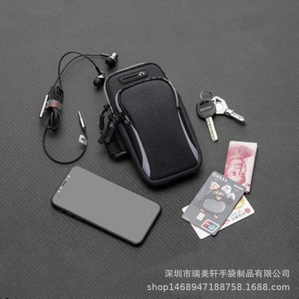 Manufacturer's New Outdoor Sports Mobile Phone Arm Bag, Men's and Women's Running Arm Bag, Universal Mobile Phone Bag, Waterproof Wrist Bag