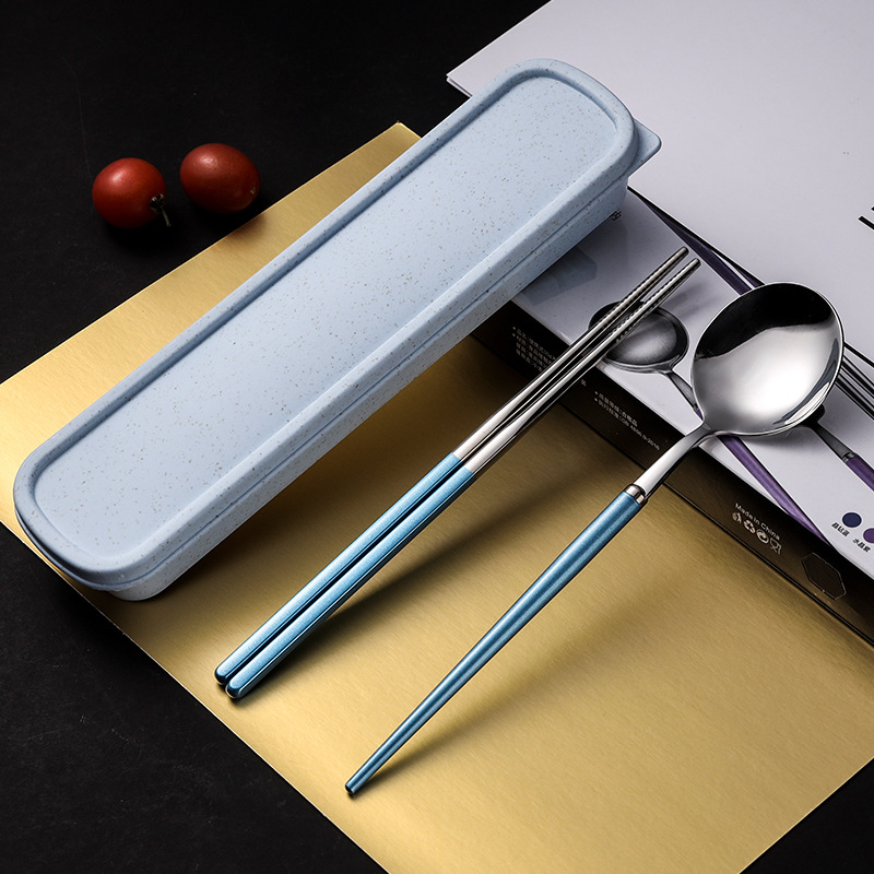 Portugal 304 portátil vajilla traje cuchara Tenedor palillos Nordic viaje casa Estudiante Adulto regalo