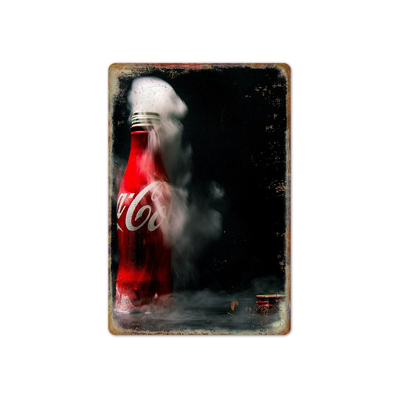 Безрамный ретро постер Coca-Cola, винтажное барное настенное искусство, размер 20×30×0.025 см