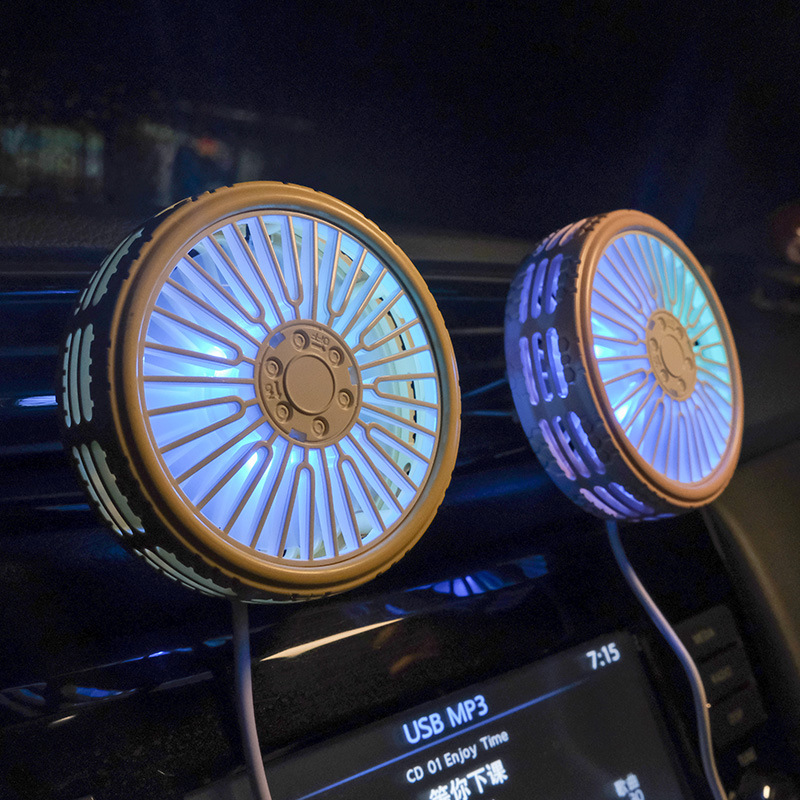 Nuevo coche multi-función de ventilador eléctrico coche salida de aire consola central de expansión de energía eólica USB Mute mini ventilador image 1