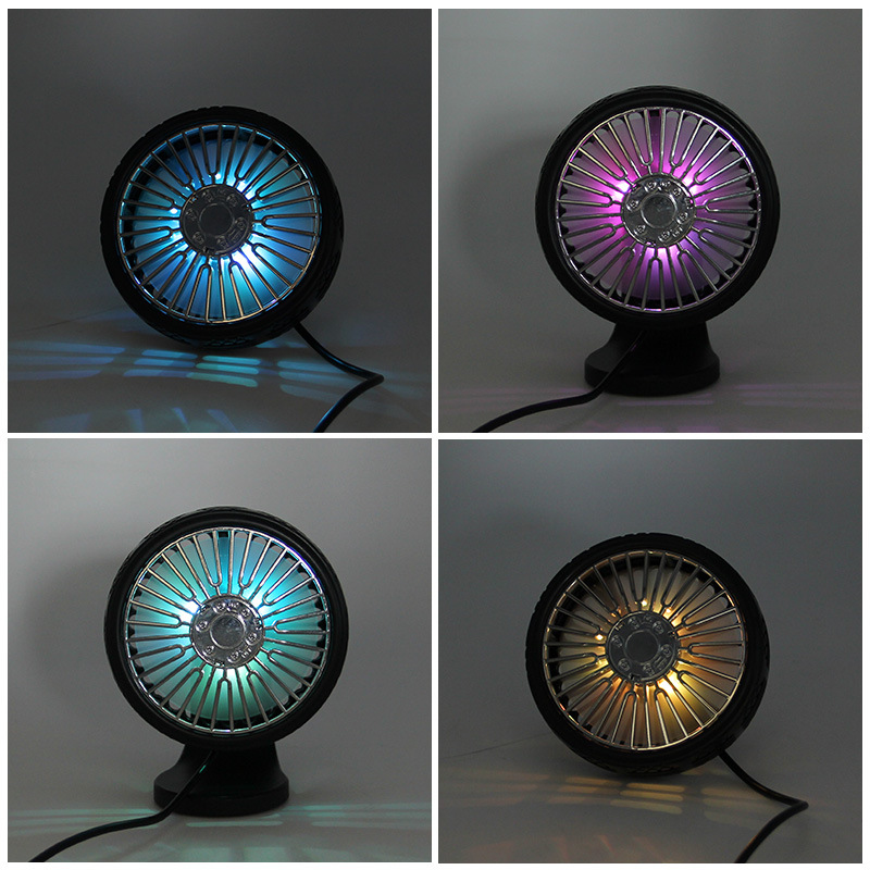 Nuevo coche multi-función de ventilador eléctrico coche salida de aire consola central de expansión de energía eólica USB Mute mini ventilador image 4