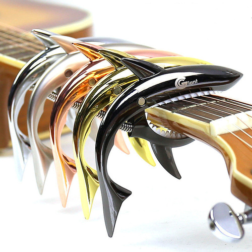 Metal shark capo, acoustic guitar metal capo, zinc alloy capo, electric guitar clip-on capo
