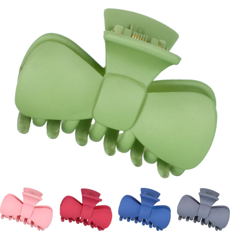 韩版网红风领结款抓夹 8公分橡皮漆工艺夏季热销大发卡学生洗澡夹