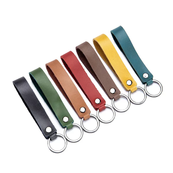 Car Key Chain Key Car Women's Key Chain Key Chain Leather Case Small Gift Genuine Leather Buckle Jewelry U Disk Lanyard