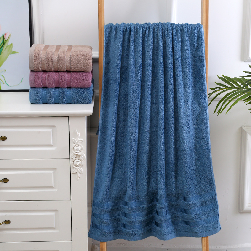 Bamboo Fiber Ink Bamboo Bath Towel, Dark Color, Adult Household Use, Absorbent, Lint-Free, Plain Color, Discontinued, Company Gift Box, Logo, Soft