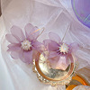 Fashionable purple trend silver needle, fresh earrings, silver 925 sample, simple and elegant design, 2024 years