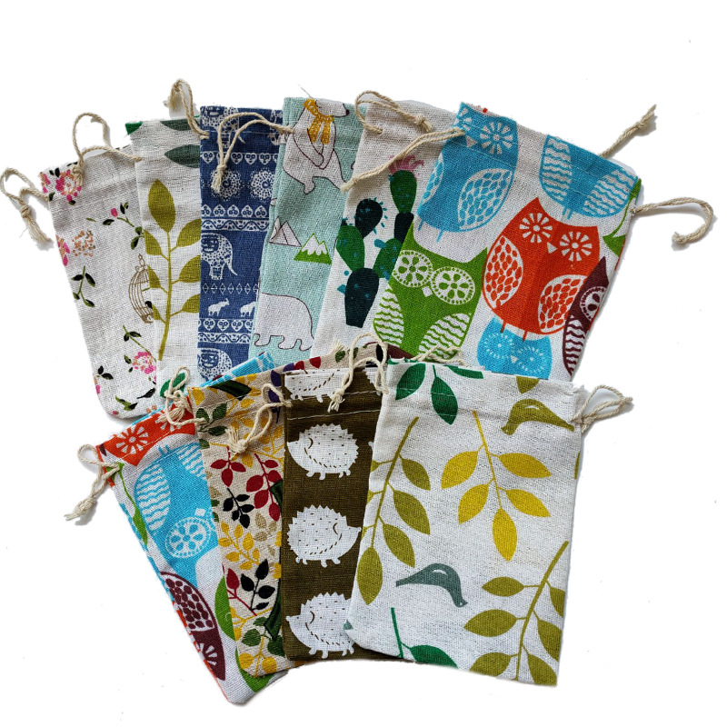 中草药香包香囊药包棉麻袋礼品首饰棉布包装袋13*18CM抽绳空袋子