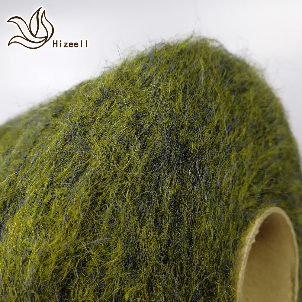 色纺花式起毛纱羊驼毛纱线2.8支3针专用24%羊驼毛32%羊毛混纺纱线