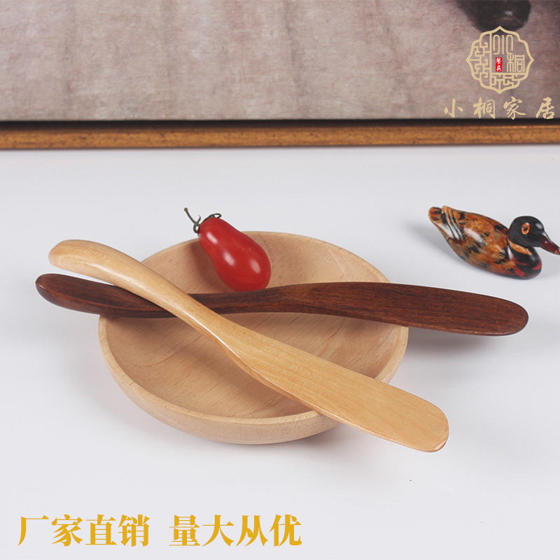 Japanese Solid Wood Jam Knife Butter Knife Cake Knife Snack Bread Knife Beauty Mask Knife Wooden Tableware