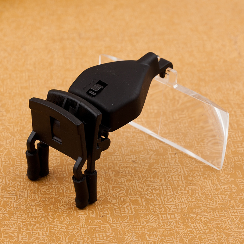 新款LED灯眼睛夹阅读手放大镜19157-2