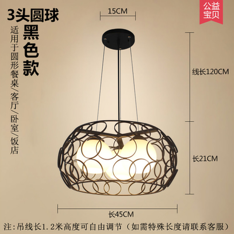 Lámpara de Techo Moderna Nórdica Minimalista para Restaurante, Creativa de Tres Cabezas, Iluminación Comercial para Tiendas, Arte de Iluminación con Barras de Hierro y Diamantes