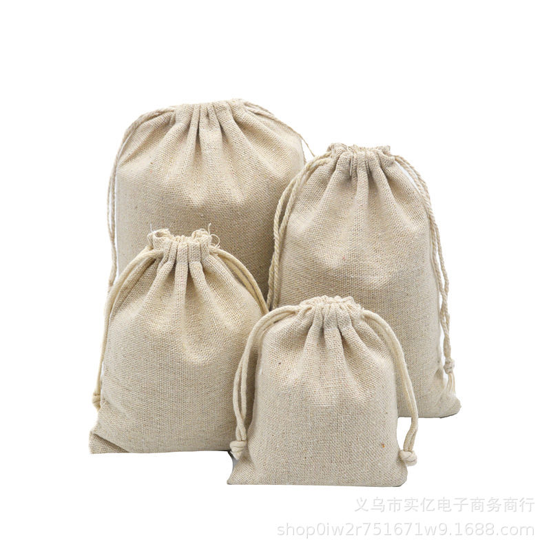 首饰袋现货棉布袋束口袋礼品首饰袋棉麻手提袋包装棉麻布袋饰品袋