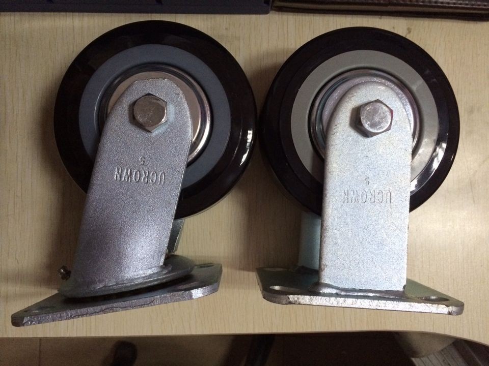 脚轮 5寸 重型 双轴承聚氨脂 定向轮 静音轮 优冠脚轮