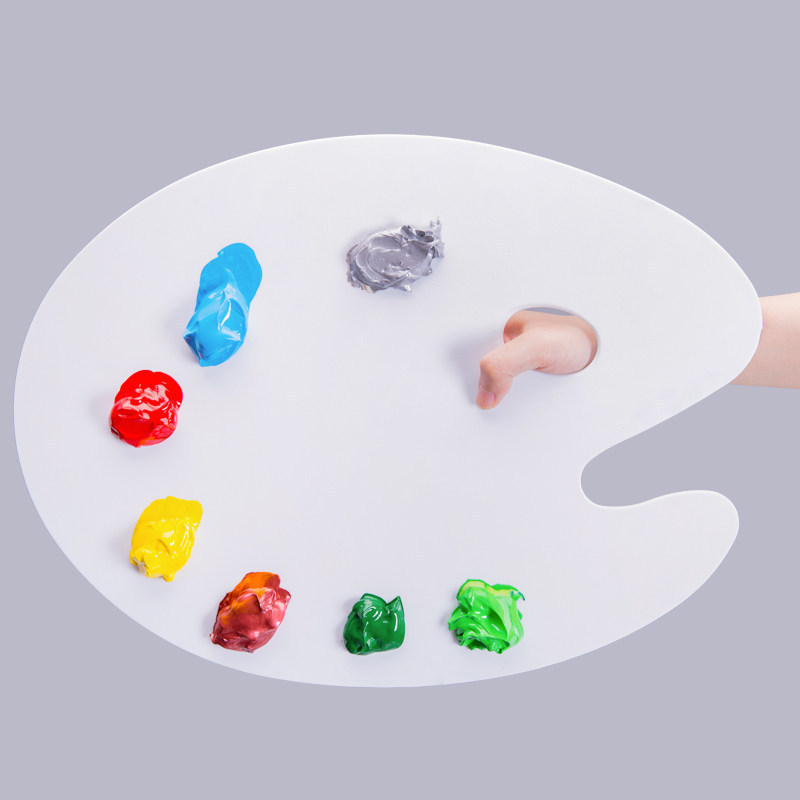 Oval paleta acuarela gouache pintura acrílica Transfronterizo exclusivo acrílico paleta de pintura al óleo paleta transparente