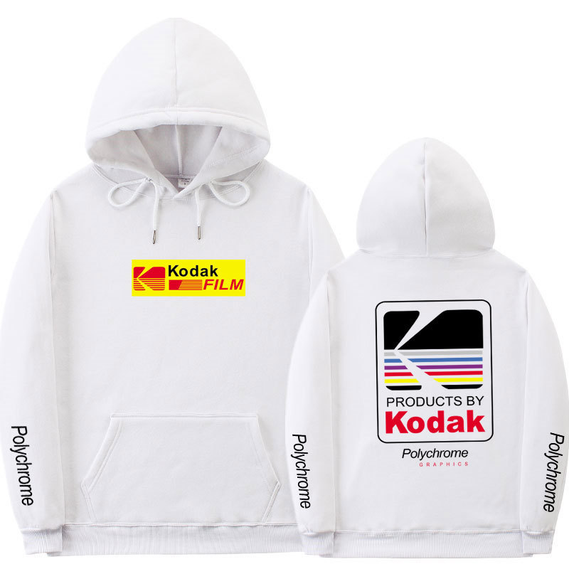 Fashion Print Kodak Sweatshirt Pullover Hip Hop Street Men and Women Velvet Couple Clothes Men and Women Hooded Casual Fashion Print Kodak Sweatshirt Pullover Hip Hop Street Men and Women Velvet Couple Clothes Men and Women Hooded Casual