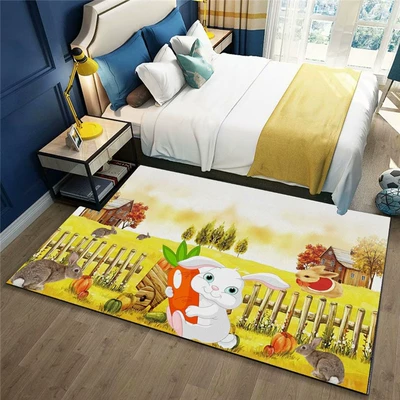 Avtomobil döşəmə paspasları — Mat Girl Carpet Living Room - small-white-rabbit-40x-60cm