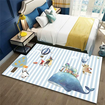 Avtomobil döşəmə paspasları — Girl Carpet Living Room Bedroom - whale-40x-60cm