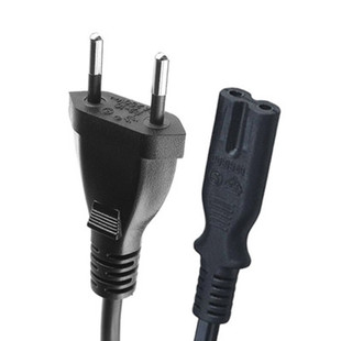 Two-core Swiss power cord supply SVE Swiss certification two-core plug straight head eight tail high temperature resistant power cord