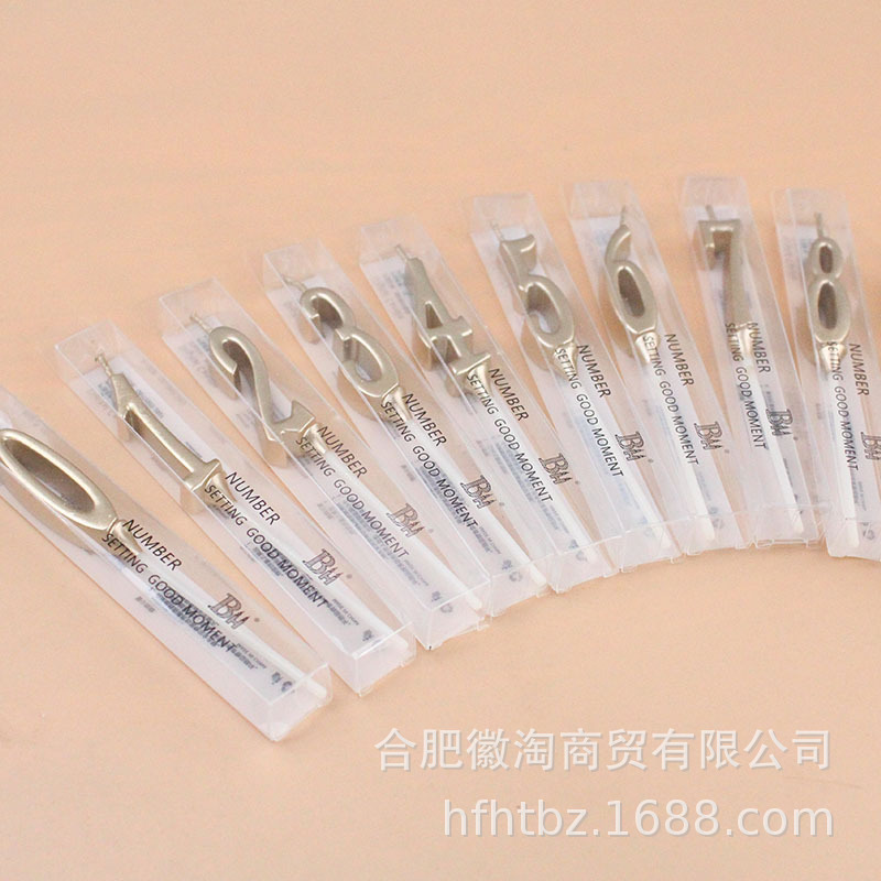 Al por mayor nuevo champán pastel de cumpleaños número digital selección al azar decoración de la torta hornear suministros de embalaje