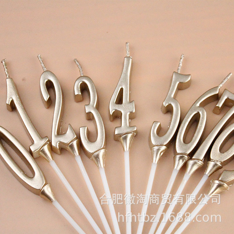 Al por mayor nuevo champán pastel de cumpleaños número digital selección al azar decoración de la torta hornear suministros de embalaje