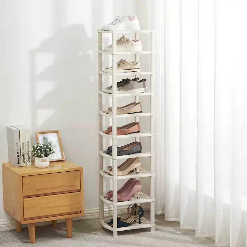 厂家批发现代简约十层鞋架创意多层组合鞋架家用塑料收纳架代发