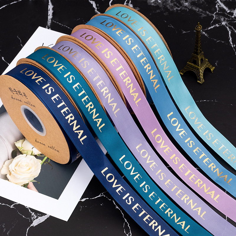 Cinta regalo flor caja de regalo embalaje pastel de cumpleaños decoración hilo cinta dorado cinta inglesa