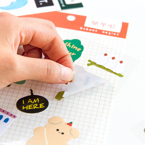 Cute cartoon stickers ins style student children's water cup handbook material sticker diy mobile phone case decoration stickers