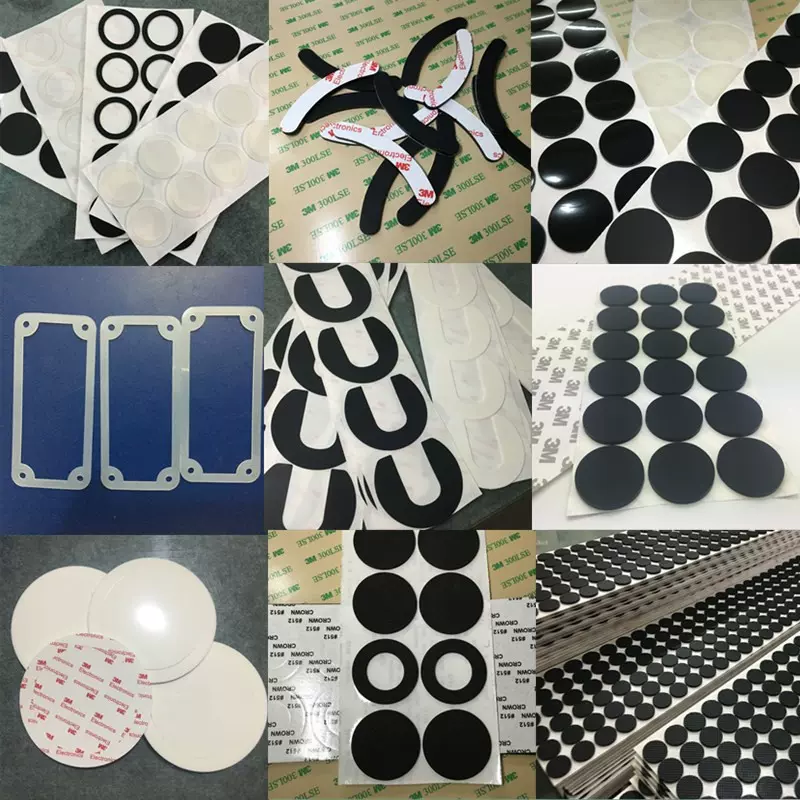 自粘硅胶垫片网格防滑橡胶脚垫耐磨耐温防水密封减震缓冲垫圈制品