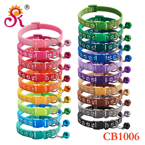 1.0 Dog Footprints Dog Collar Patch Bell Collar Cat Collar Hot Selling Hot Model Large Quantity Ready Stock Factory Store