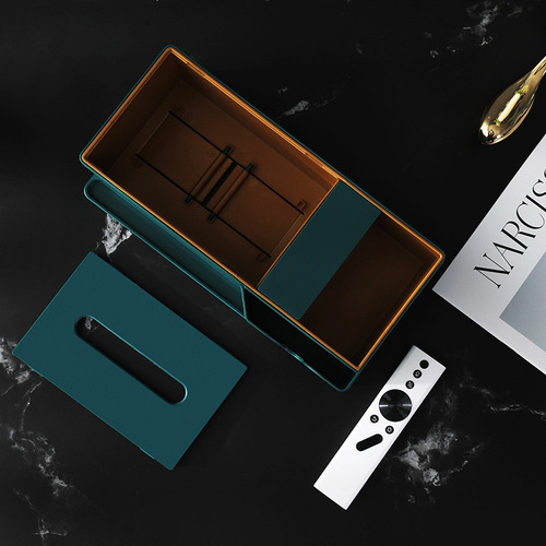 Tissue box new product multi-function remote control storage box light luxury tissue box paper box tissue storage box coffee table