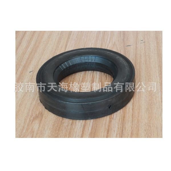 6X1.5 英寸空心光面橡胶轮胎应用于工具车行李车手推车邮车草坪机