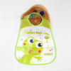 Three dimensional children's waterproof eating bib for food, with pocket