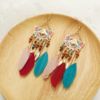 Retro long earrings with tassels, boho style, European style