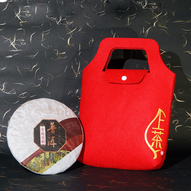 通用茶饼袋手提布袋357g老白茶普洱茶饼无纺布袋礼品袋加印雕刻