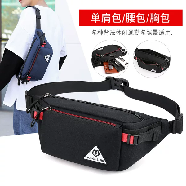Factory Direct Sales New Trendy Outdoor Men's Waist Bag Multi-Functional Waterproof Chest Bag Fashionable and Versatile Shoulder Crossbody Bag