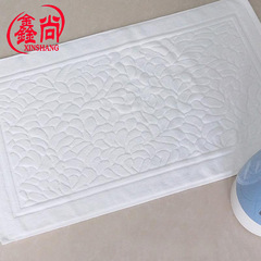 Pure cotton floor towel thickened water-absorbent 50*80 cotton hotel bathroom floor mat non-slip yarn-dyed jacquard towel printed with logo