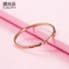 Golden ring stainless steel, Korean style, pink gold