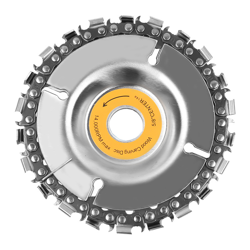 100 amoladora angular hoja de sierra de cadena pieza de corte mesa de té hoja de tallado carpintería 125MM Placa de cadena ranurada hoja de sierra circular