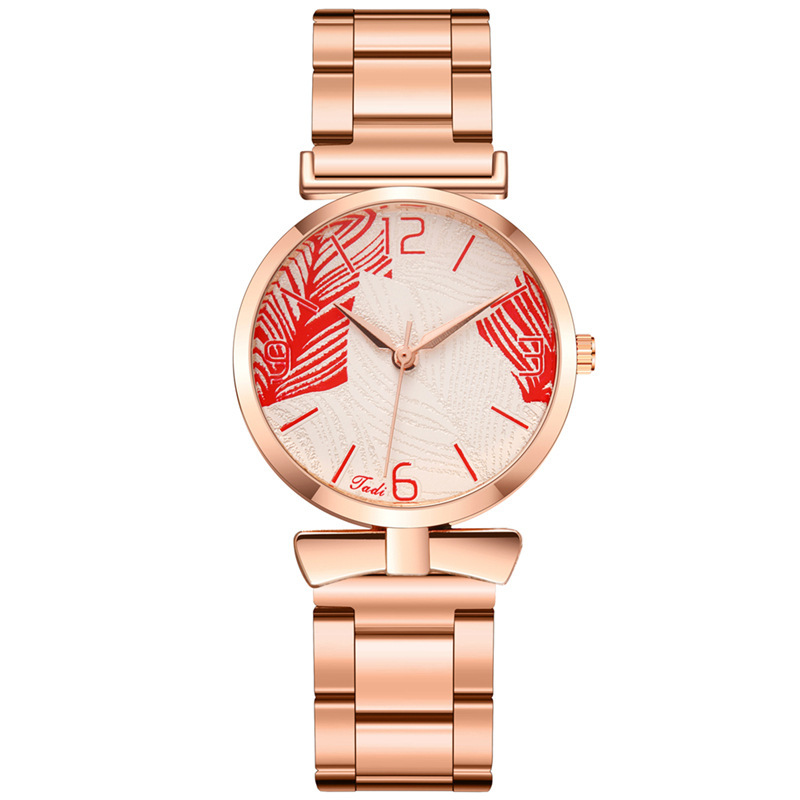 Cross-border rose gold steel belt quartz women's watch fashion WeChat dress watch in stock wholesale Cross-border rose gold steel belt quartz women's watch fashion WeChat dress watch in stock wholesale