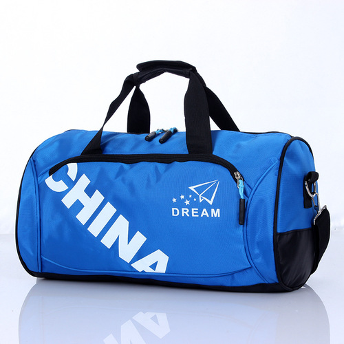 Printed logo sports bag, fitness bag, men's cylindrical bag, travel bag, handbag, small luggage bag, women's sports shoulder bag