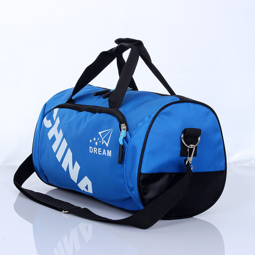 Printed logo sports bag, fitness bag, men's cylindrical bag, travel bag, handbag, small luggage bag, women's sports shoulder bag