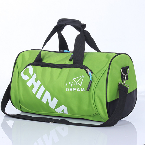 Printed logo sports bag, fitness bag, men's cylindrical bag, travel bag, handbag, small luggage bag, women's sports shoulder bag