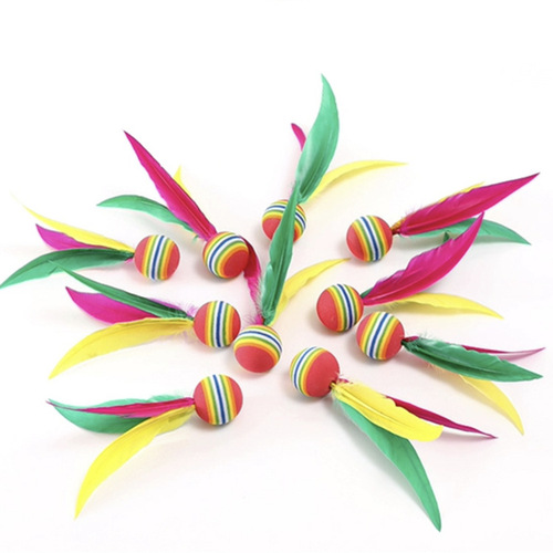 Head ball three Mao ball badminton children's entertainment board cricket board badminton racket rainbow sponge ball【can be shipped】