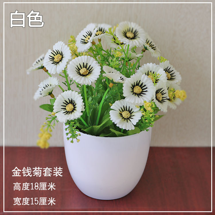 Suministro directo de fábrica tela de seda flor artificial bonsai decoración de escritorio flor falsa olla artificial decoración interior flor decorativa