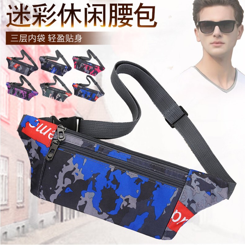 Fashion waist bag ultra-thin close-fitting fitness running bag outdoor cycling sports shoulder bag waterproof mobile phone waist bag wholesale