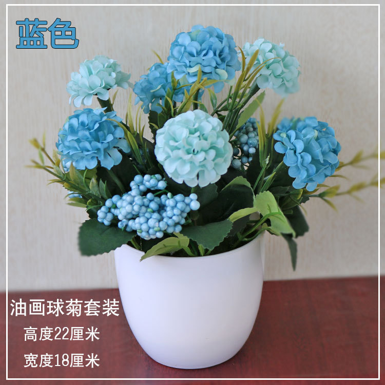 Suministro directo de fábrica tela de seda flor artificial bonsai decoración de escritorio flor falsa olla artificial decoración interior flor decorativa