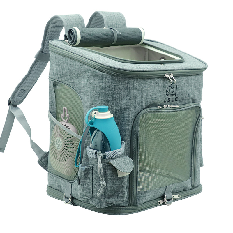 Estrictamente seleccionado Oxford tela extendida mochila para mascotas Amazon salida gato mochila transpirable plegable perro mochila bolsa para mascotas