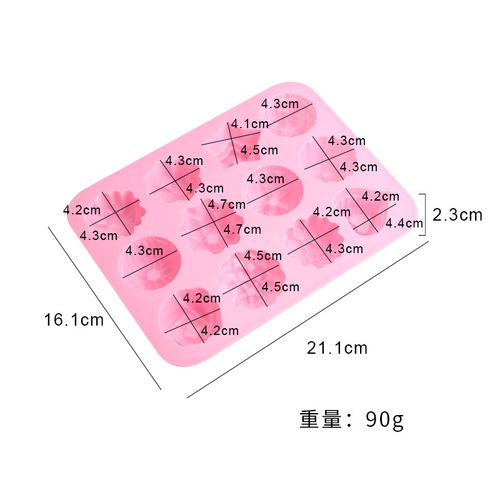 12 rose-shaped ice cube molds, flower and grass ice trays, chocolate pudding jelly molds, diy cake silicone molds
