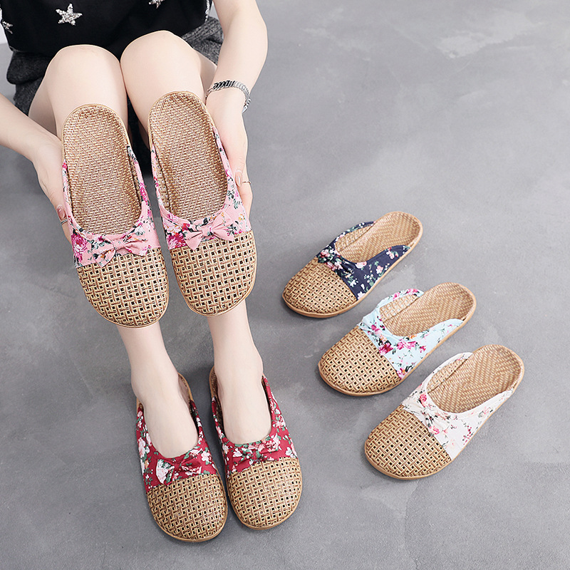 Summer Straw Woven Sandals for Women, Linen Slippers for Home Indoor Flooring, Rattan Slippers for Men, Versatile for Home Use Summer Straw Woven Sandals for Women, Linen Slippers for Home Indoor Flooring, Rattan Slippers for Men, Versatile for Home Use