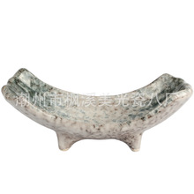 美光烧特色主题餐厅意境创意菜陶瓷餐具用品沙拉色拉盘E431-108